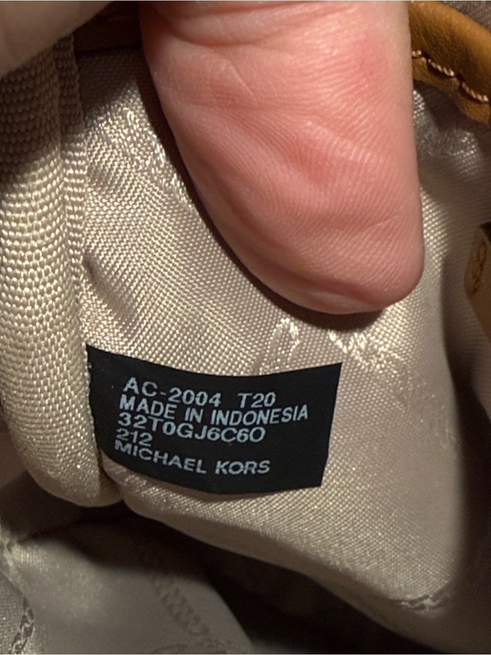 Michael Kors Brown Logo Crossbody with Multicolor Tag Print - Picture 9 of 10